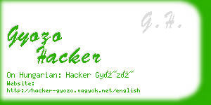 gyozo hacker business card